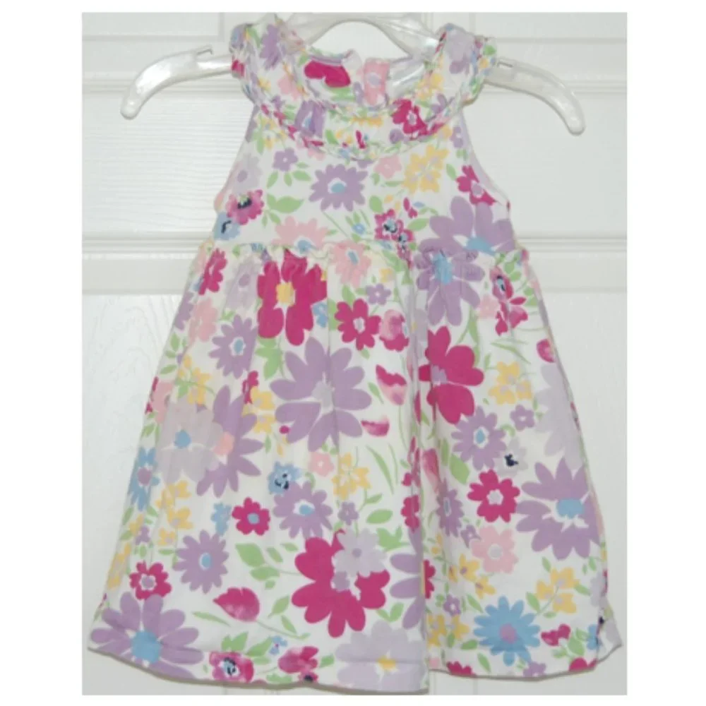 GAP Baby Girls 18-24M, Cotton Summer Floral Dress with Lining